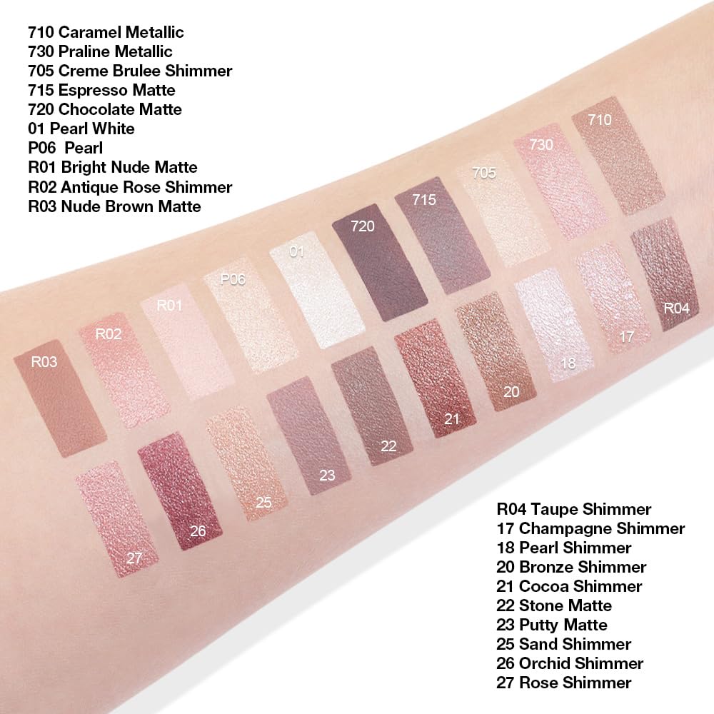 Cream Glitter Purity Shimmer Metallic Eyeshadow Palette Makeup, Natural Single Mini Instant Holographic Eyeshadow For Women, Sombras Crema Para Ojos, Talc, Paraben & Cruelty Free, P06