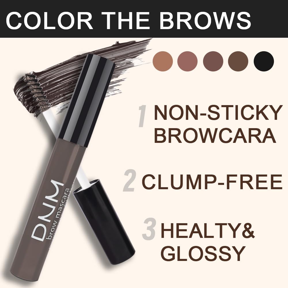 Kaely 2Pcs Eyebrow Gel Waterproof,Longwear Tinted Eye Brow Mascara,Eyebrow Color Makeup kit,maquillaje gel para cejas a prueba de agua,Long Lasting Eyebrows Vegan cosmetics,05 Brunette