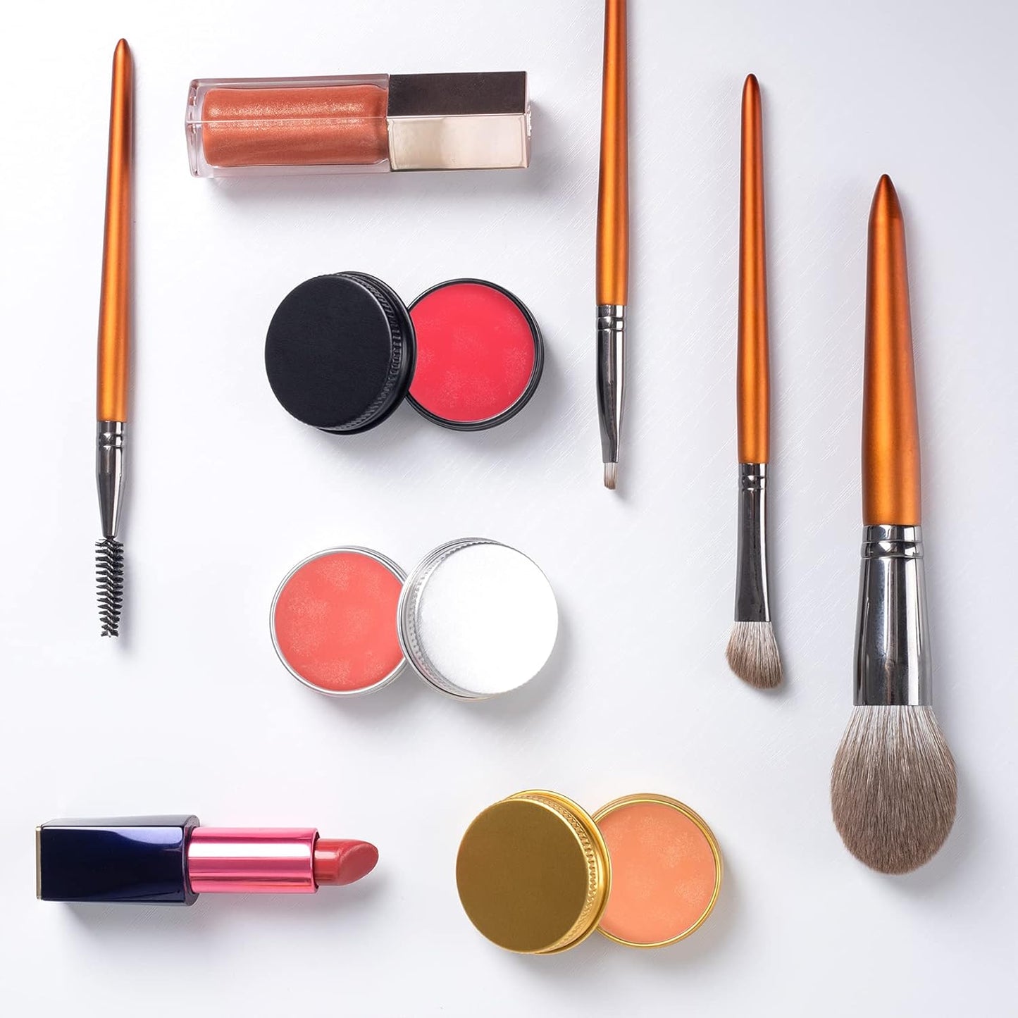 0.5 oz Screw Top Aluminum Tin Jar with Screw Lid and Blank Labels (Black - Pack of 32)