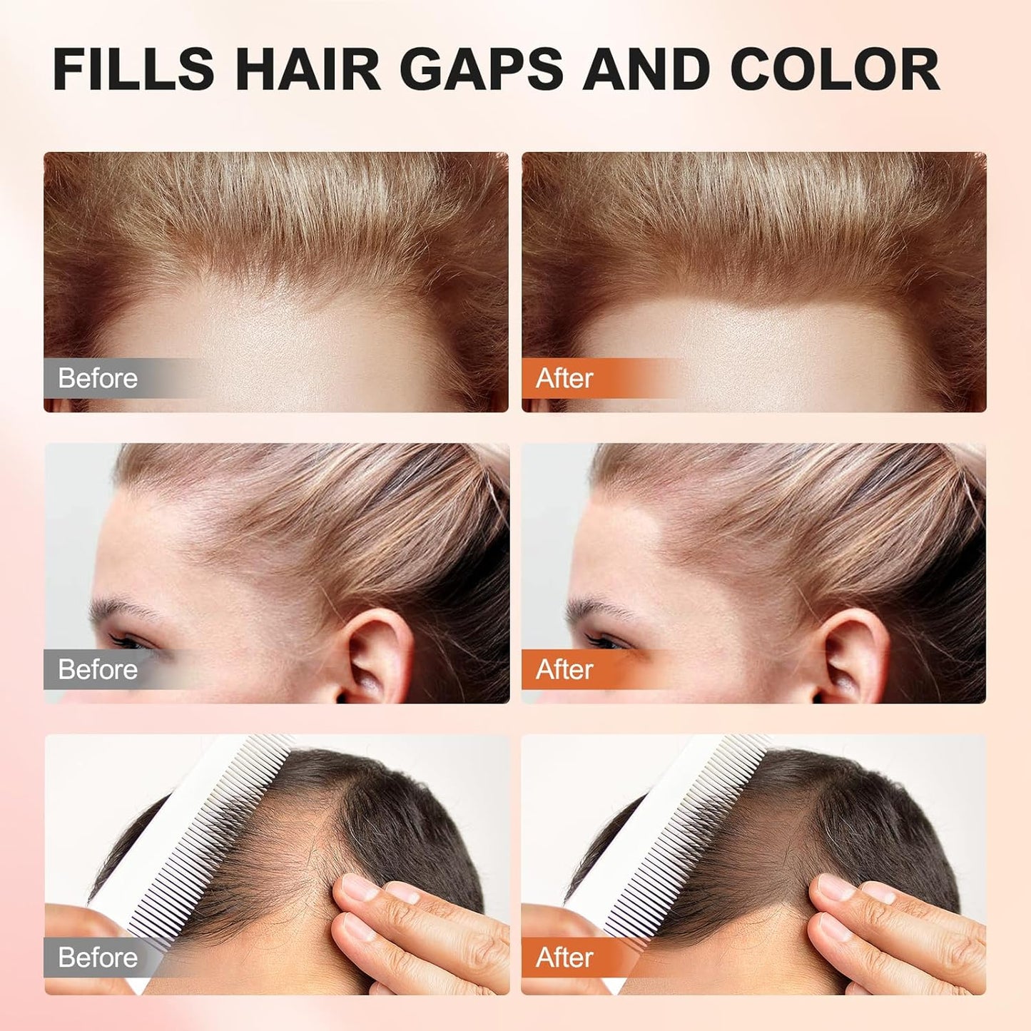 Root Touch Up Powder - Instant Gray Hair Coverage for Hairline, Eyebrows, Men's Beard, and Bald Spots