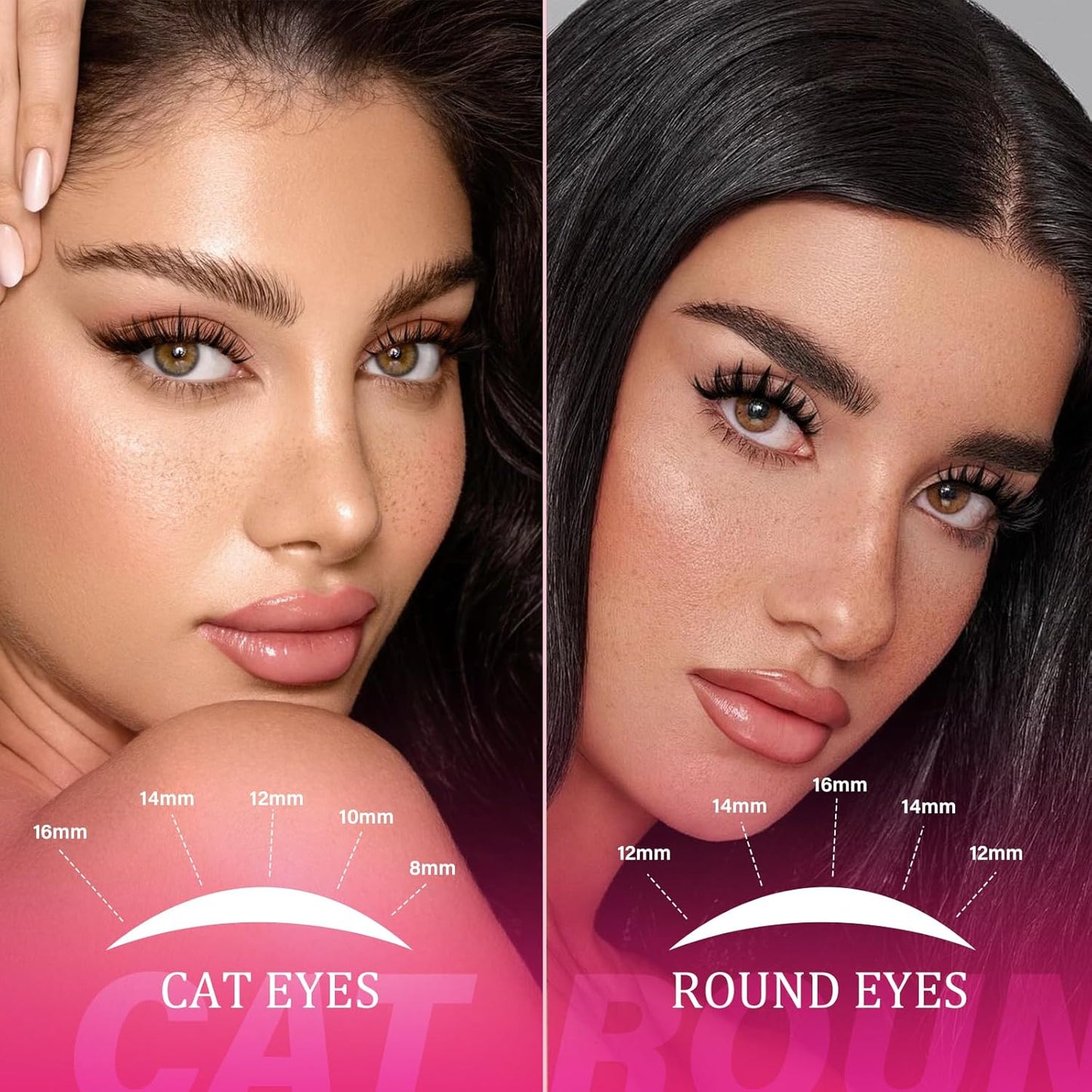 PRO LASHBEAUTY Manga Lash Clusters, Eyelash Clusters 8-16 Mixed Cluster Eyelash Extensions Mixed Lash Extension Volume Reusable Soft & Comfortable (Genie,8-16mix)