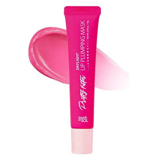 Touch in Sol Pretty Filter Daylight Lip Plumping Mask – Plumping Lip Gloss for Fuller Lips, Moisturizing Raspbarry Lip Plumper, Korean Makeup Essential for Glossy Lips #Raspbarry (0.3 fl.oz/9ml)