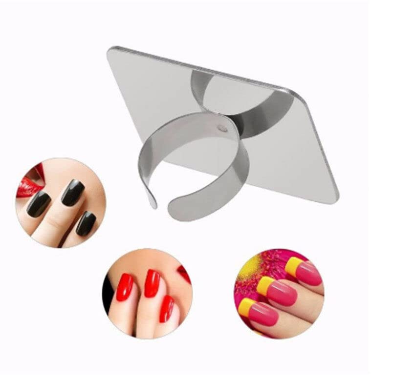 10pcs Manicure Spatula Nail-art Palette Stainless Steel Manicure Pallet Nail Art Ring Stainless Steel Pallet