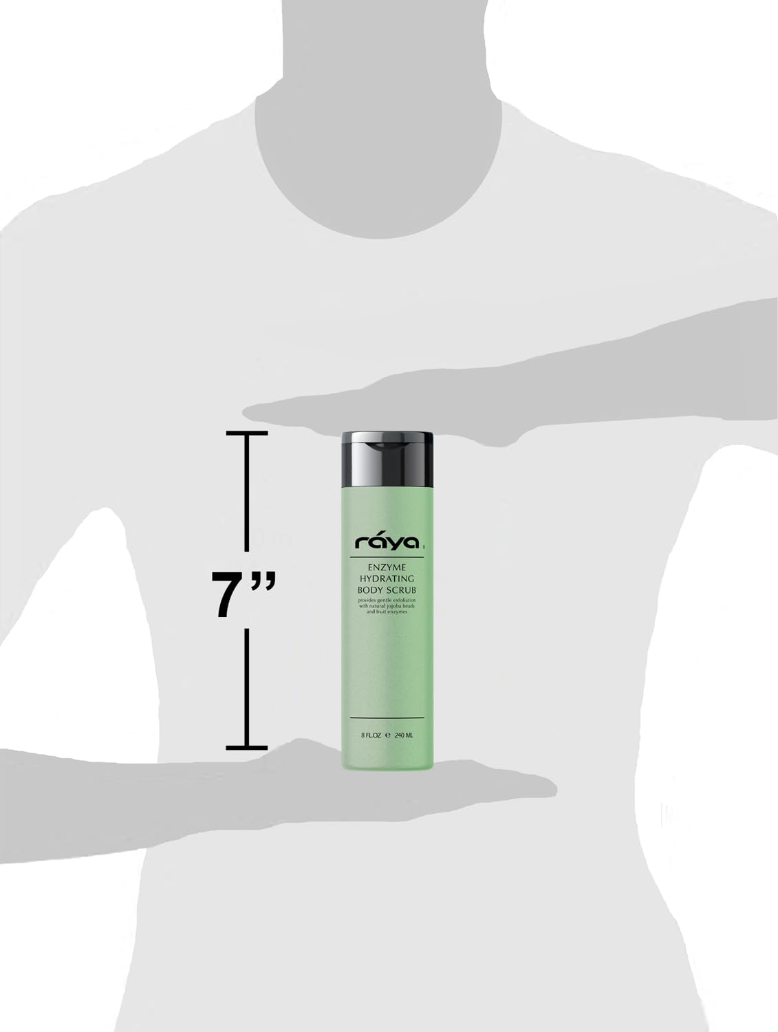 RAYA Enzyme Hydrating Body Scrub 8 oz Cucumber Scent (S-104) | Gentle and Exfoliating Body Scrub | Made with Seaweed, Jojoba Beads, and Fruit Enzymes