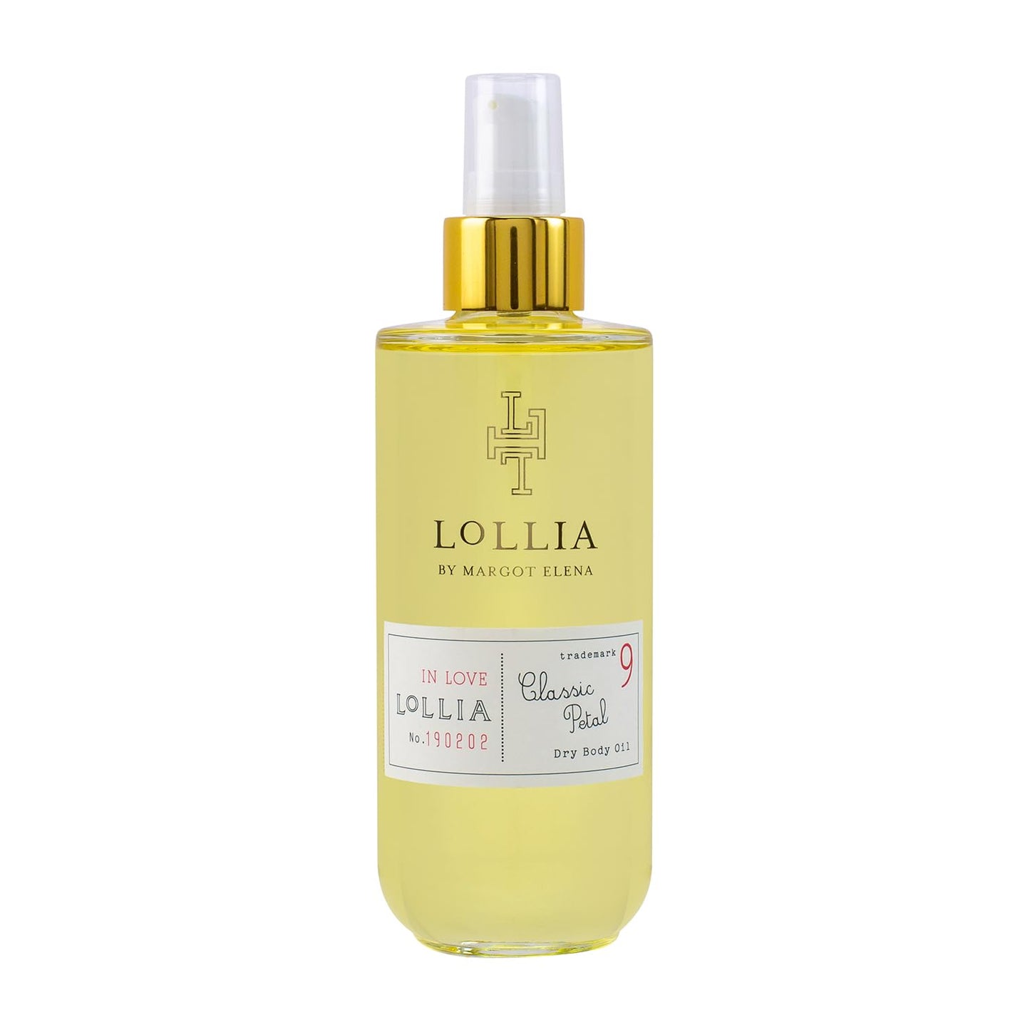 LOLLIA In Love Dry Body Oil, 6.8 Fl. Oz. – Classic Petal – Women’s, Scented, Moisturizing, Dry Body Oil for Women, For All Skin Types