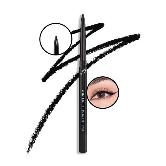 Kaely 1.5mm Skinny Gel Eyeliner Pencil,Black Cat Eye Liner Makeup Pen,Cream Smooth Eyeliner Crayon,delineador de ojos contra el agua,Waterproof Long Lasting 16 Hour Wear,Vegan & Cruelty Free,01