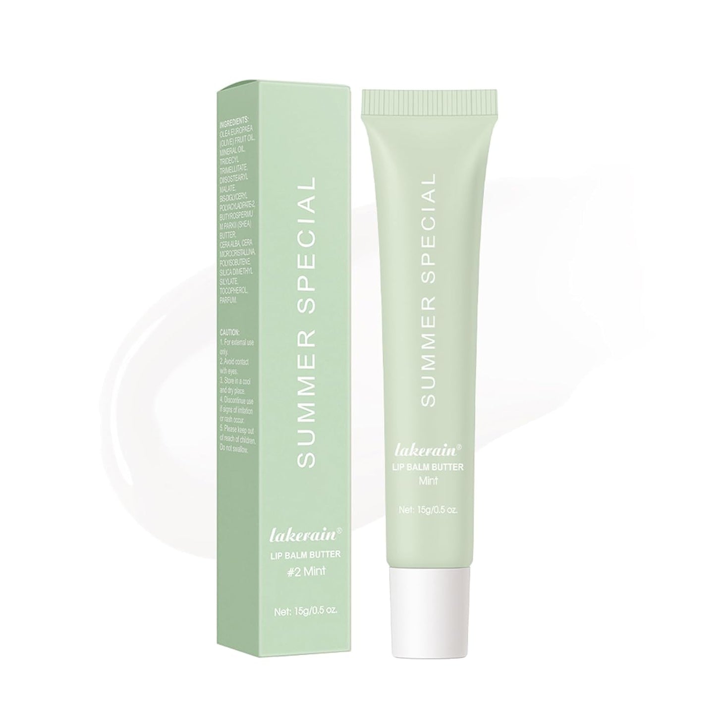 Summer Special Lip Butter Balm - Ultra-Hydrating, Nourishing Lip Care with Natural Ingredients, Shea Butter & Olive Butter, Soothes & Softens Dry Lips (#2 Mint, 0.5 Fl Oz (Pack of 1))