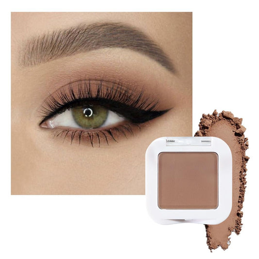 evpct Matte Brown Eyeshadow Palette Makeup for Older Women, Nude Rosy Brown Cream Eye Shadow Palette Single for Older Women Matte, Monochrome Natural High Pigment Mini Eyeshadow Sombra Para Ojos