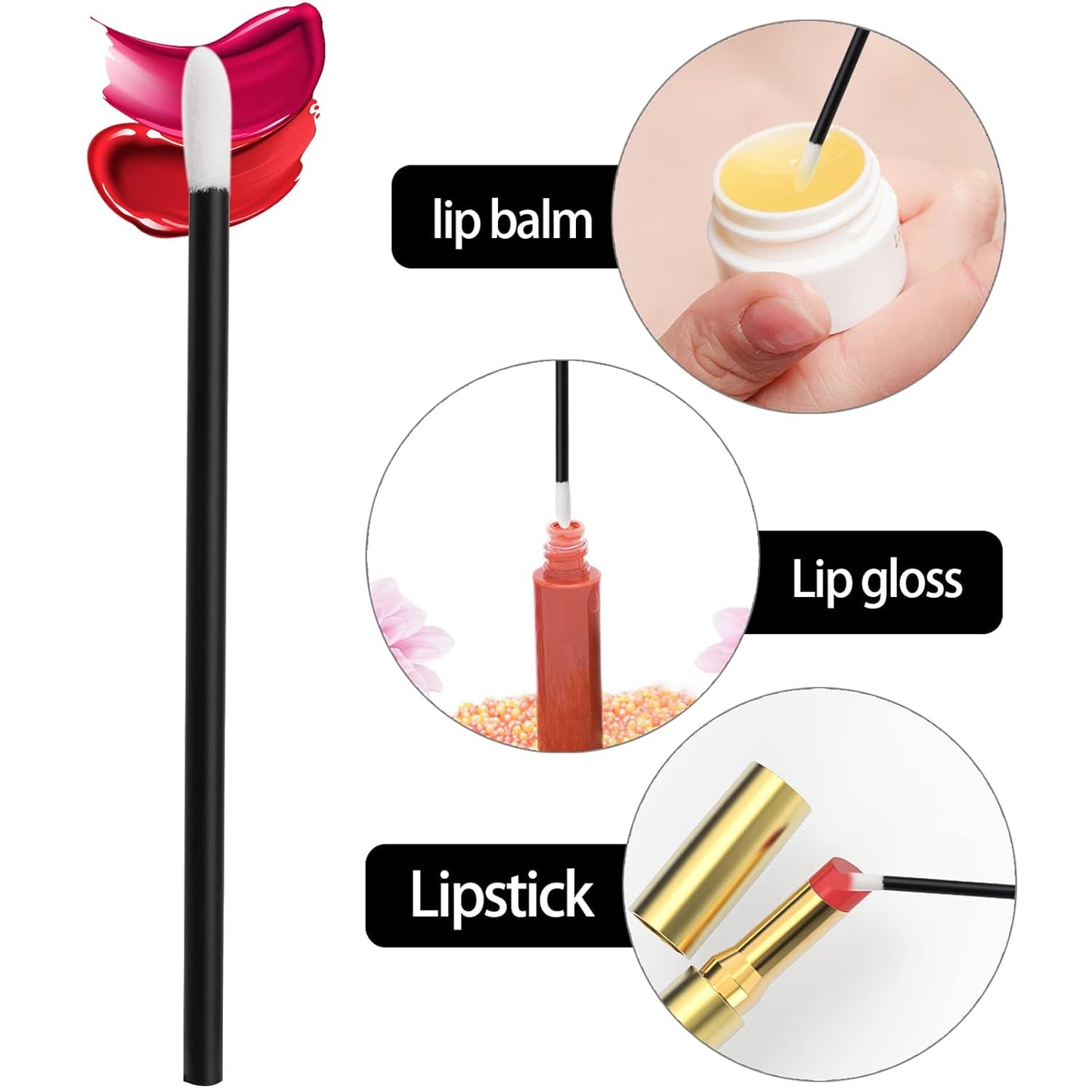 700 Piece Disposable Lip Wands - Lip Brushes, Lipstick & Gloss Applicators - Lint Free Makeup Applicator Brush Beauty Tool