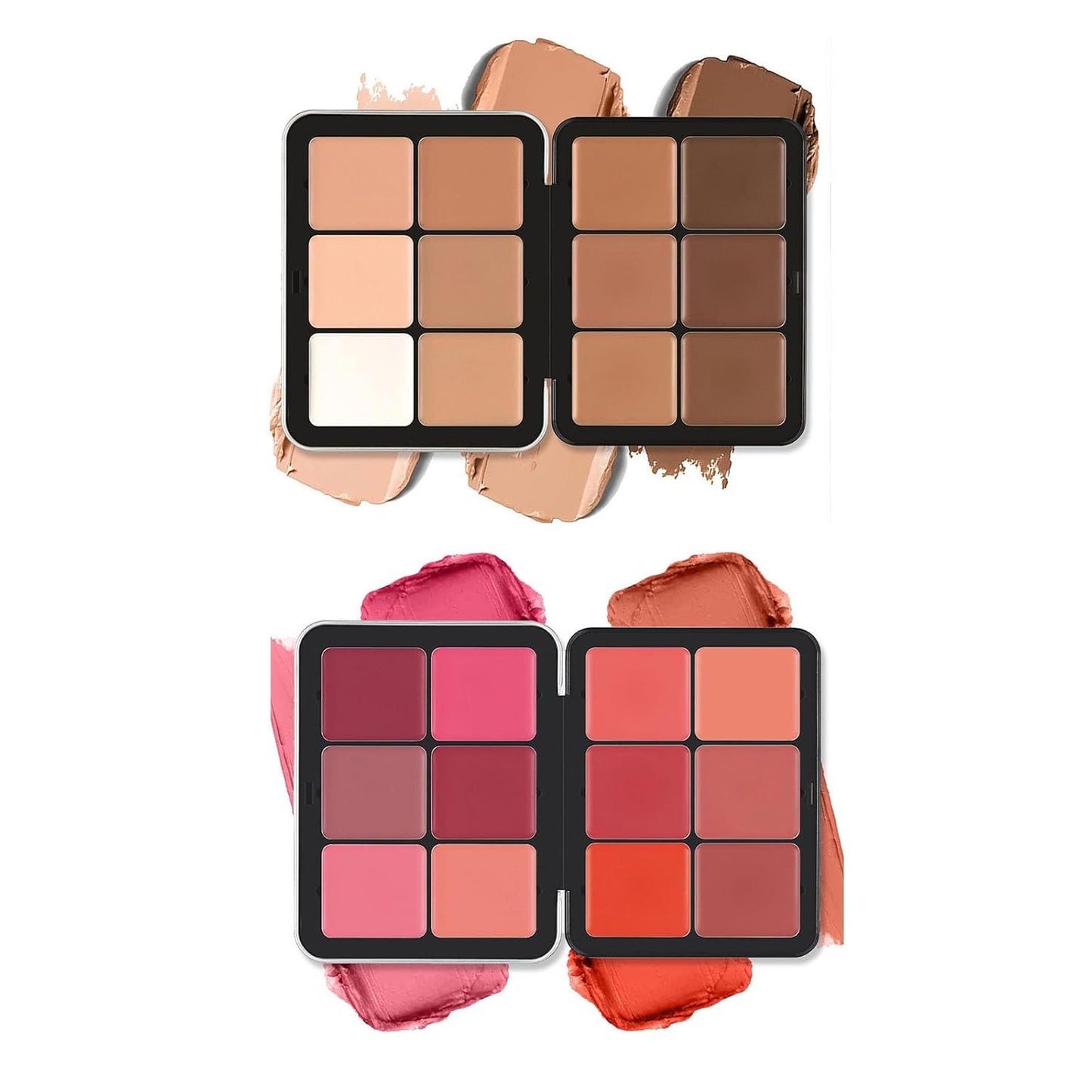 12 Color Concealer Palette & 12 Colors Blush Palette,Full Coverage Makeup,Corrector for Under Eye Dark Circles and Highlight Blush Palette Face Cosmetics Makeup