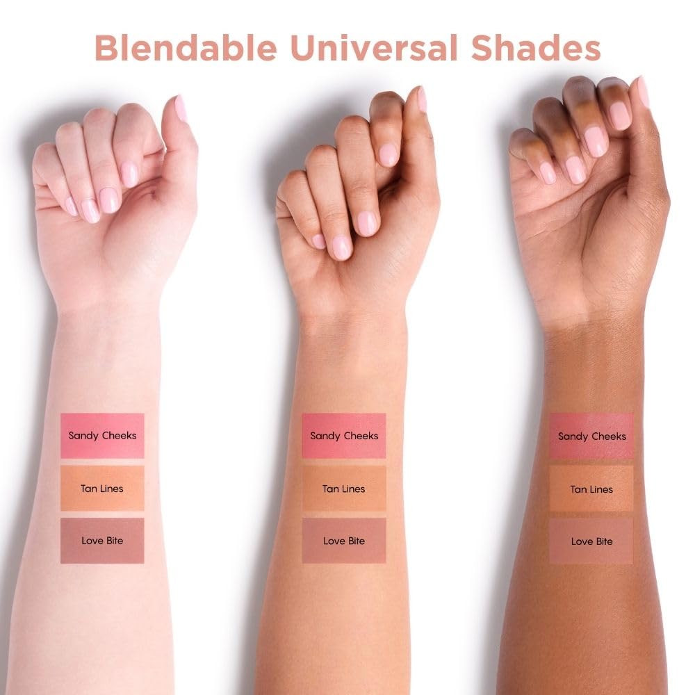 HALEYS Re-pop Smoothing Powder Blush (Tan Lines) - Pigmented, Easy Blending, Longwear, Buildable, Talc-Free, V + CF