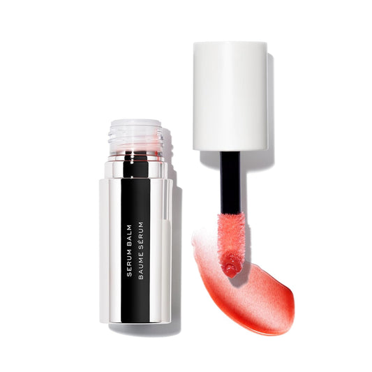 MAKE Beauty Serum Balm Hydrating Lip Oil. Vegan Moisturizing Lip Gloss with Plumping Effect. Lip Treatment Cream for Soft, Smooth, Shiny Lips - Shade, Nude Nova