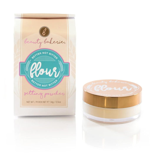 Beauty Bakerie Flour Setting Powder for Foundation, Loose Face Powder Makeup, Perfect for Oily Skin, Long-Lasting Matte Finish, Ideal for Baking and Blurring, 0.5oz, Cassava (Yellow)