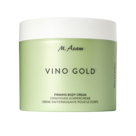 M. Asam VINO GOLD Firming Body Cream (16.9 Fl Oz)- anti-aging body care for smooth skin, lotion for women with aloe vera, cocoa butter, caffeine, vitamin E & vitamin B3, vegan personal skin care.