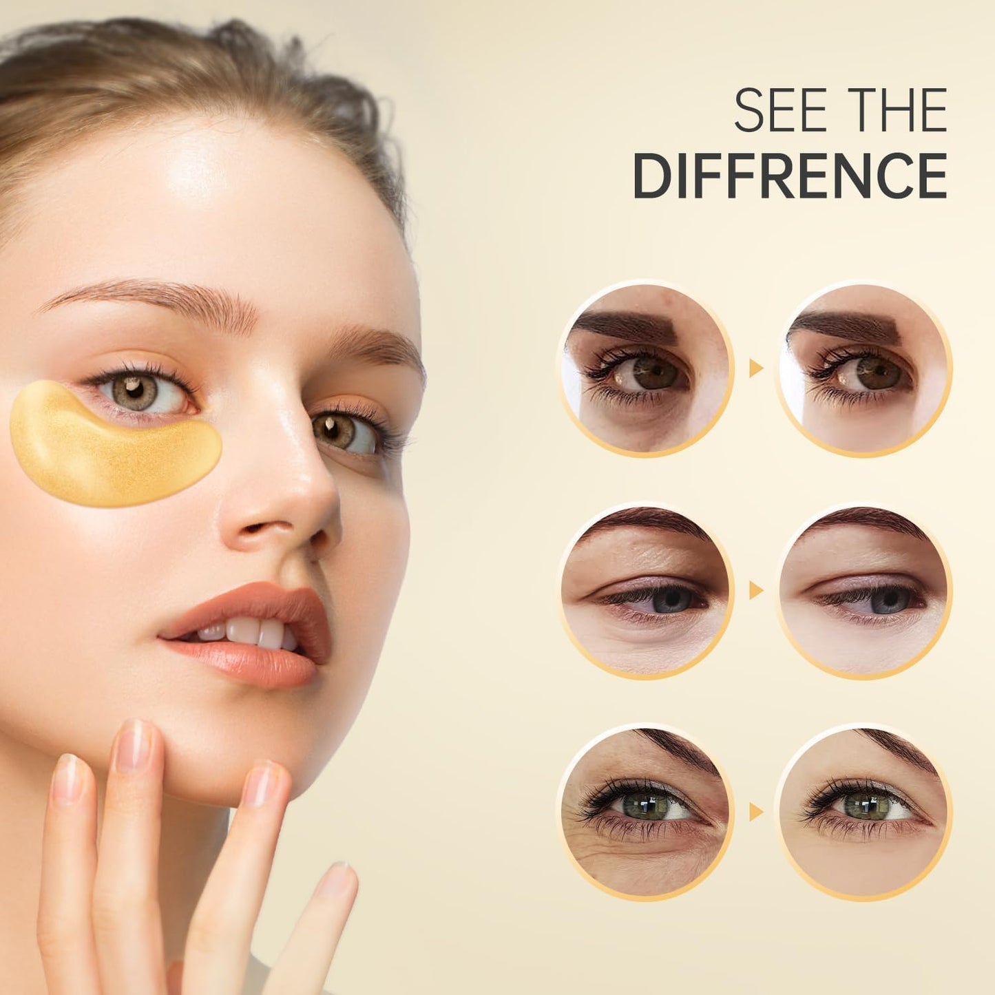 15 Pairs 24K Gold Under Eye Patches Face Masks Dark Circles Puffy Eye Bags Collagen Skincare Spa Trip Eye Mask