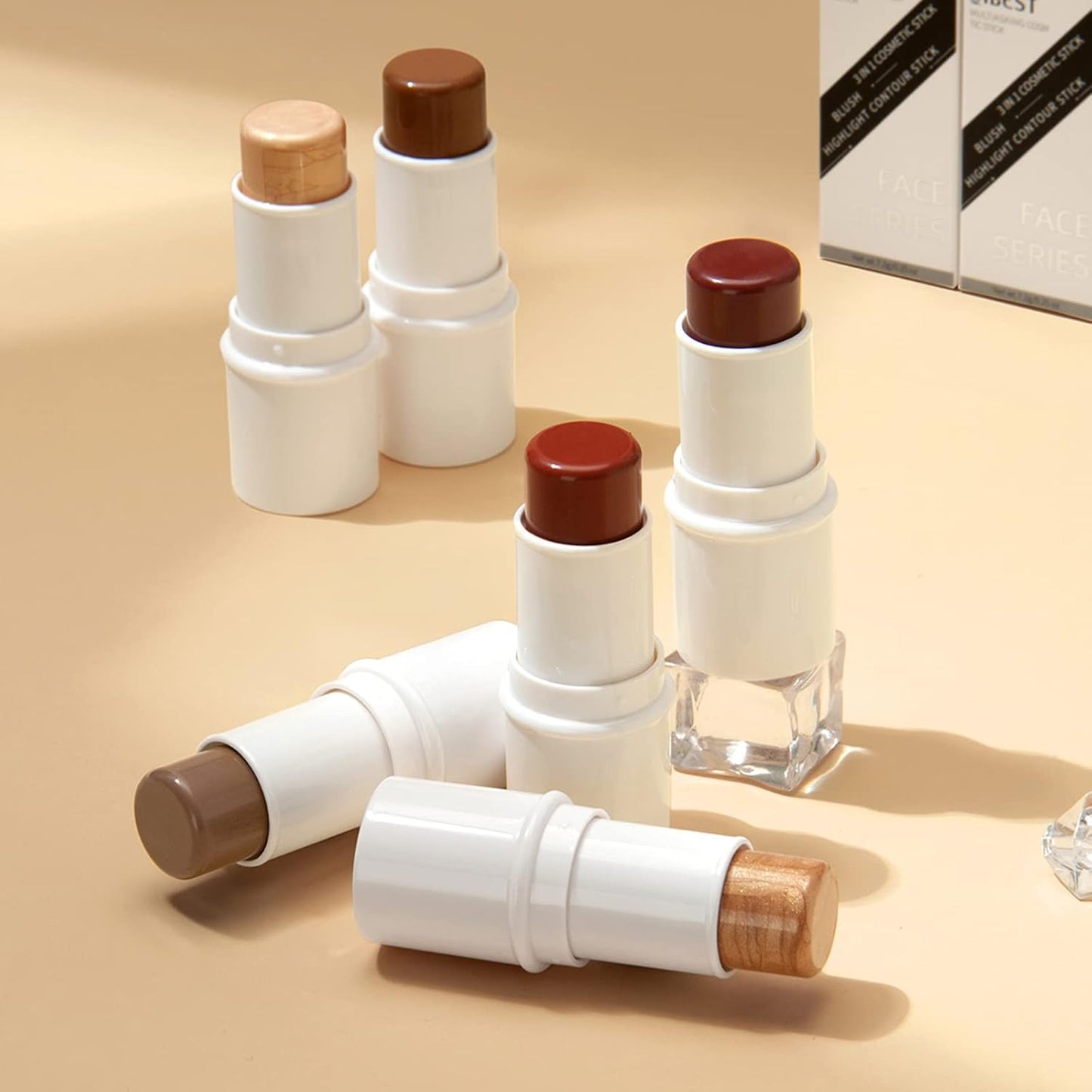 Contour Stick, Face Concealer Stick, Bronzer Facial Repair 3D Wonder Stick Face Body Shading Stick Foundation Cream (03 Contour Stick)