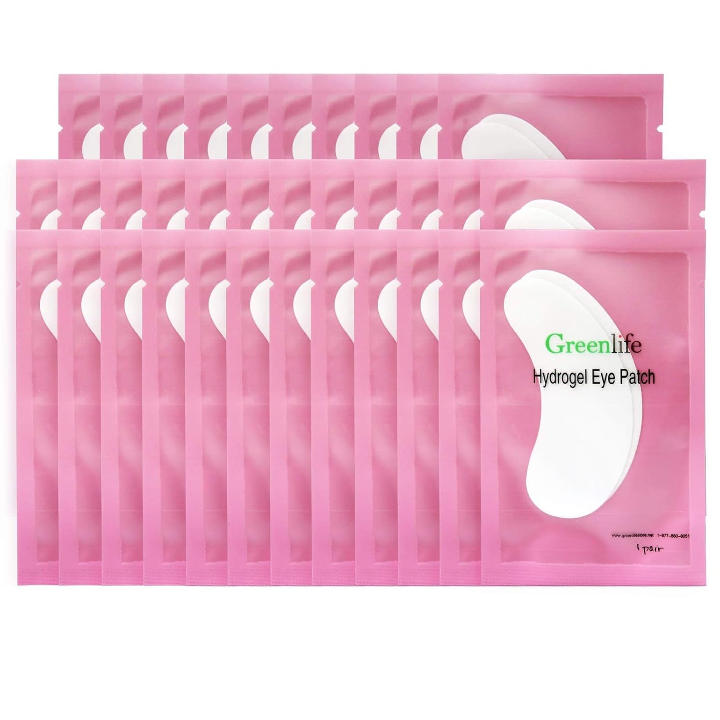 150 pairs GreenLife 100% Naturel Eyelash Extension Under Eye Gel Pads patches kit Collagen (50 150 300 Pairs) with Aloe Vera Hydrogel Eye Patches set for Eyelash Extension Supplies Tools