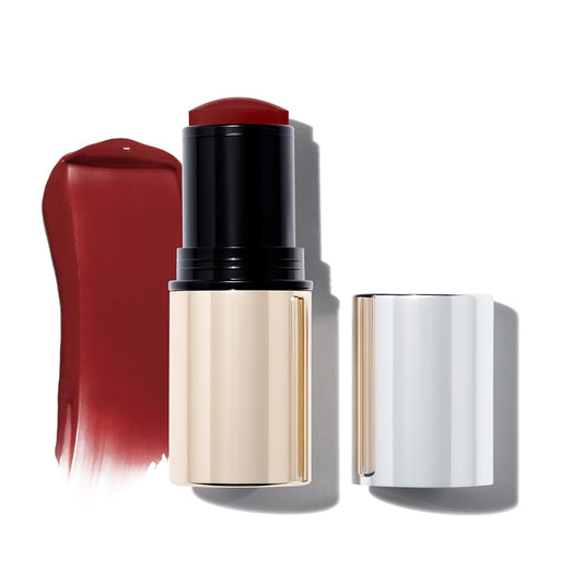 MAKE Beauty Heat Stroke Cream Blush Stick for Cheeks with Natural Hydrating Dewy Finish. Creamy Gel Blush Balm - Shade Flare, Warm Rose Cheek Tint