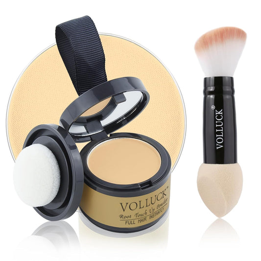 Root Touch Up Powder, Instantly Gray Root Cover Up Hairline Powder, Hair Concealer for Women and Men (A-Light Blonde, 2PC)