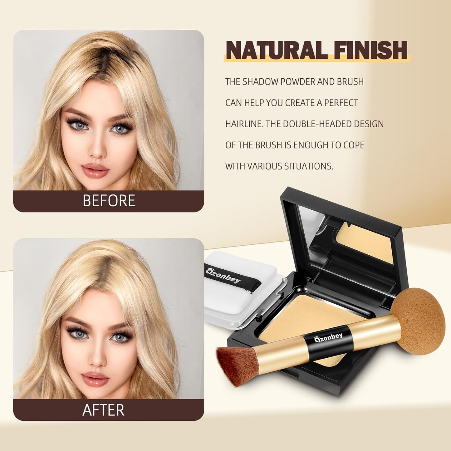 New Root Touch Up Hair Color,Gray Hair Cover Up,Cruelty Free Hairline Powder - Instantly Cover Touch Up, Hair Color Root Touch Up, Hair Powder for Women Root Touch Up(Blonde)