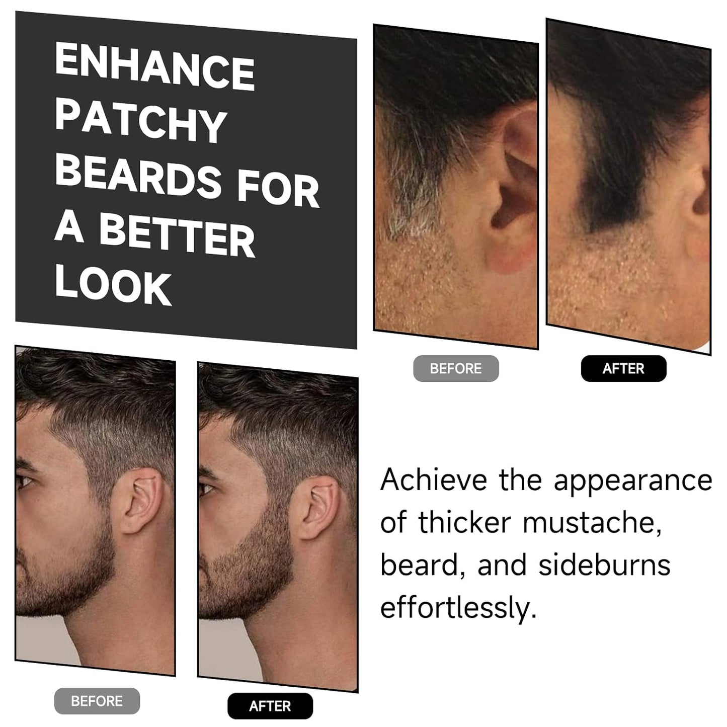 2 Pack Root Cover Up and Touch Up Powder - Conceals Grays, Thinning Hair, Hairline, Beard Line, Eyebrow, Instantly - Dark Grey