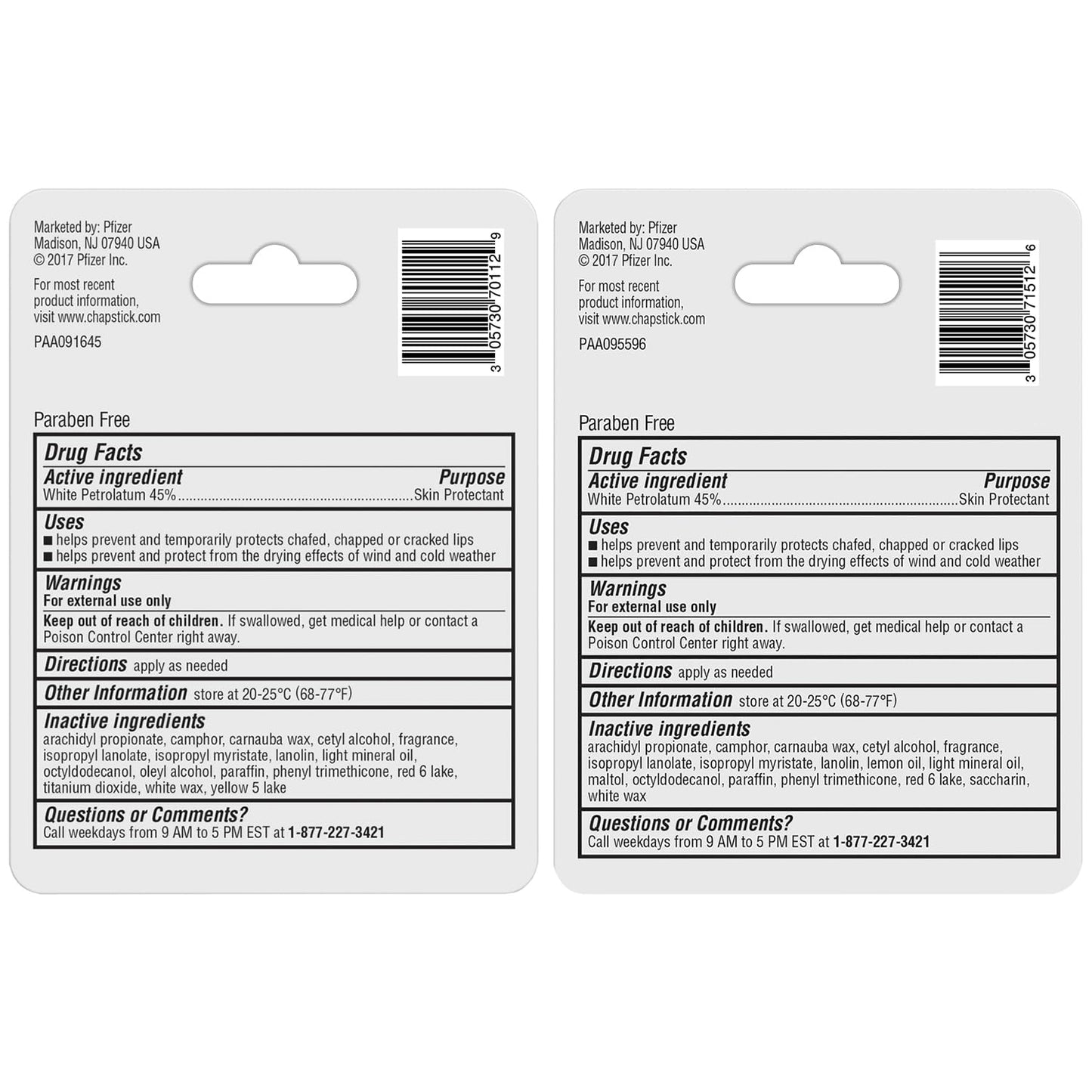 ChapStick Dry Lips & Cold Sore Pain Relief Bundle – Classic Medicated ChapStick + Original Moisturizer Lip Balm with SPF 15, 0.15 Ea (2 Piece Set)