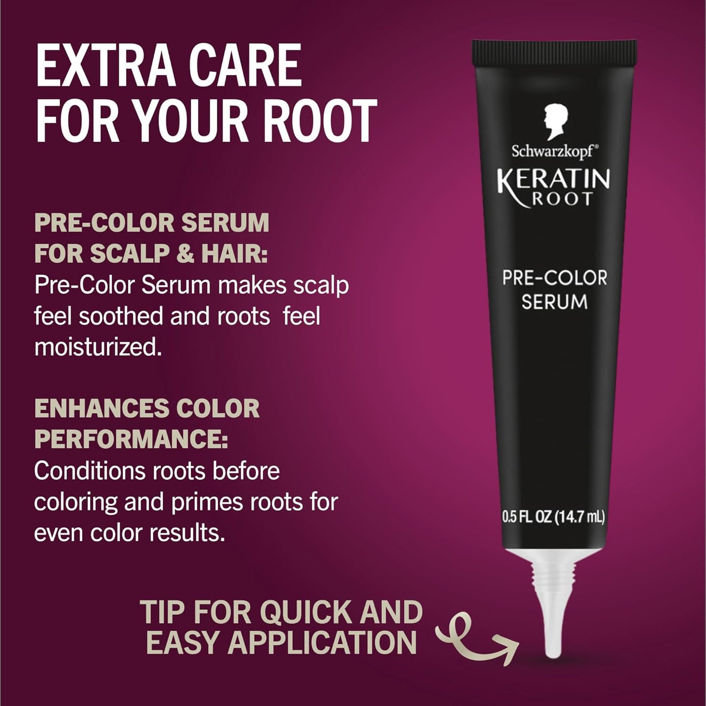 Schwarzkopf Keratin Color Root Permanent Hair Color Kit, Light Brown, 1 Application - Salon Inspired Permanent Hair Dye, for up to 80% Less Breakage vs Untreated Hair and up to 100% Gray Coverage