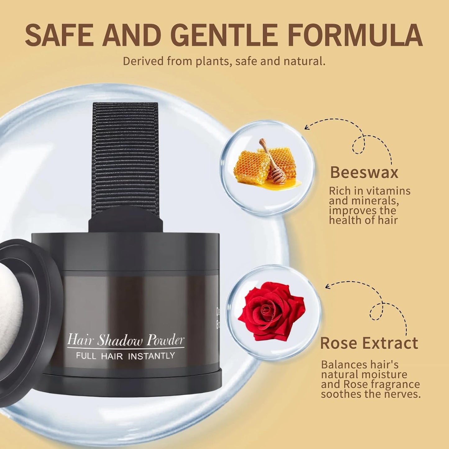 Hairline Powder (Medium Brown) - Instantly Cover Gray Roots, Hair Touch-Up, Hair Color Shadow for Thin Hair