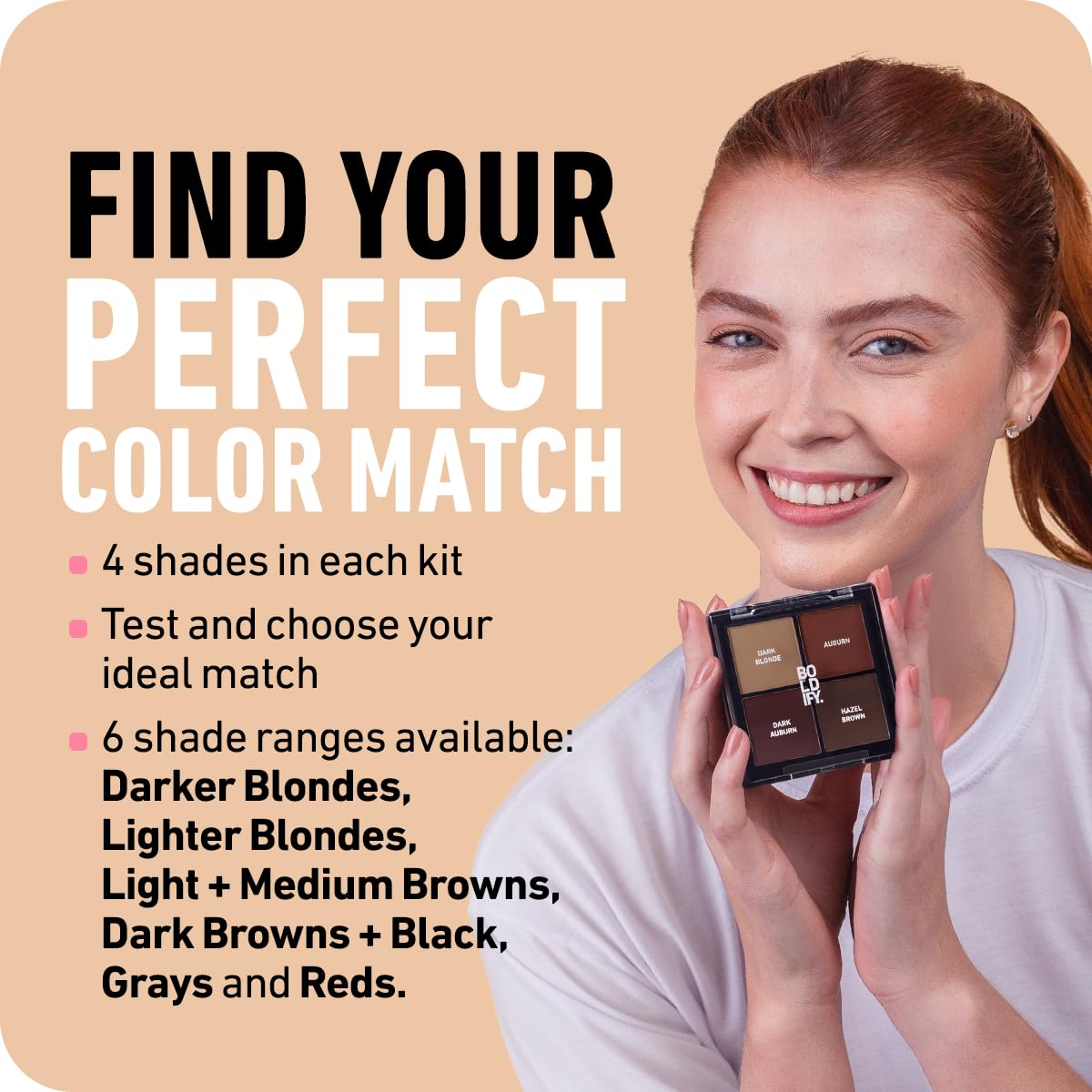 BOLDIFY Hairline Powder Color Sample Kit - Root Touch Up Hair Color for Gray Coverage - Bald Spot Concealing Hair Powder for Women & Men - 48-Hour Stain-Proof - Lighter Blondes