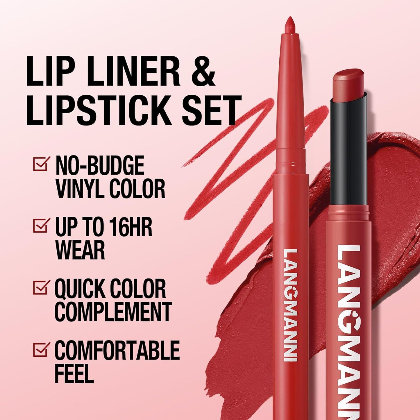 12Pcs Matte Lipstick + Lip Liner Pens Lip Combo Sets, Creamy Matte Lip Makeup Kit Long-Lasting Waterproof, Smudge-Proof Highly Pigmented Formula, Bold & Chic Shades Makeup Set (Bold Reds Collection)