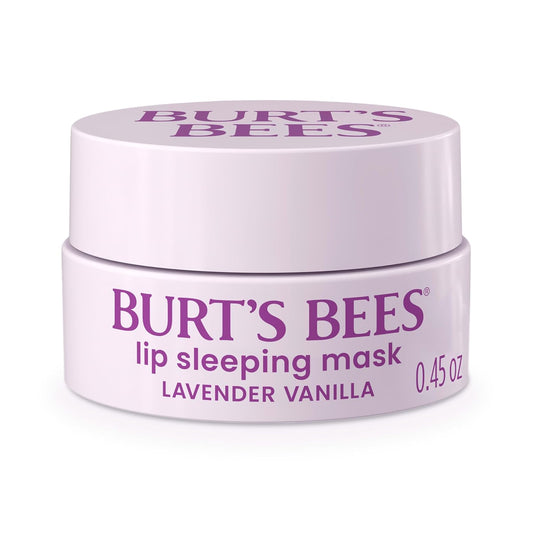 Burt’s Bees Lavender Vanilla Lip Sleeping Mask, With Hyaluronic Acid and Squalane Moisturizer To Instantly Hydrate Lips, Overnight Mask and Treatment, 0.45 oz.