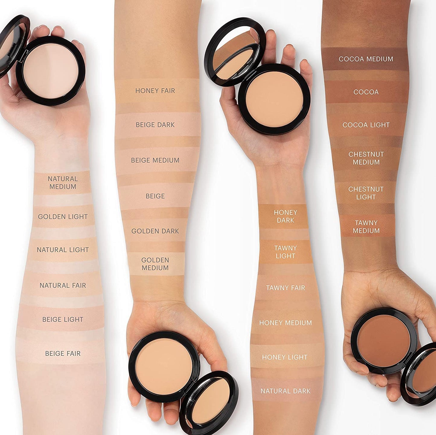 Glo Skin Beauty Pressed Base Powder Foundation Makeup (Cocoa) - Flawless Coverage for a Radiant Natural, Second-Skin Finish