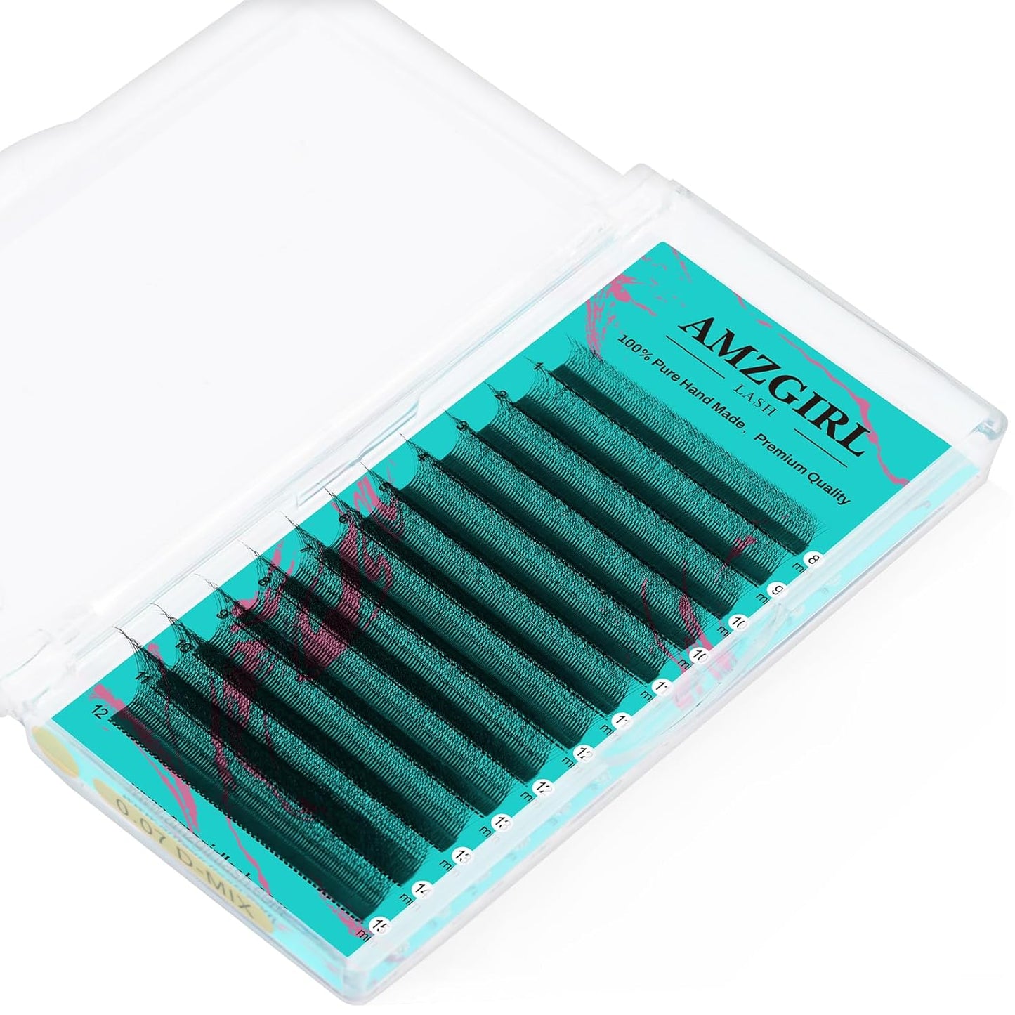 Eyelash Extensions 5DW D Curl,Lash Extensions Mixed Tray Supplies Individual Lashes Premium Classic Lash Soft Matte Dark Professional Eyelashes Extension(8-15mm)