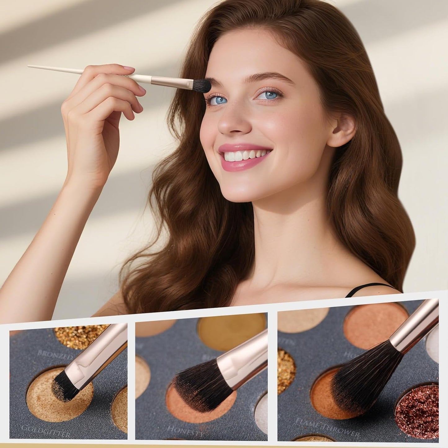 docolor Makeup Brushes Professional 30Pcs Make up Brushes Set Premium Synthetic Kabuki Foundation Blending Brush Face Powder Blush Concealers Eye Shadows Beige