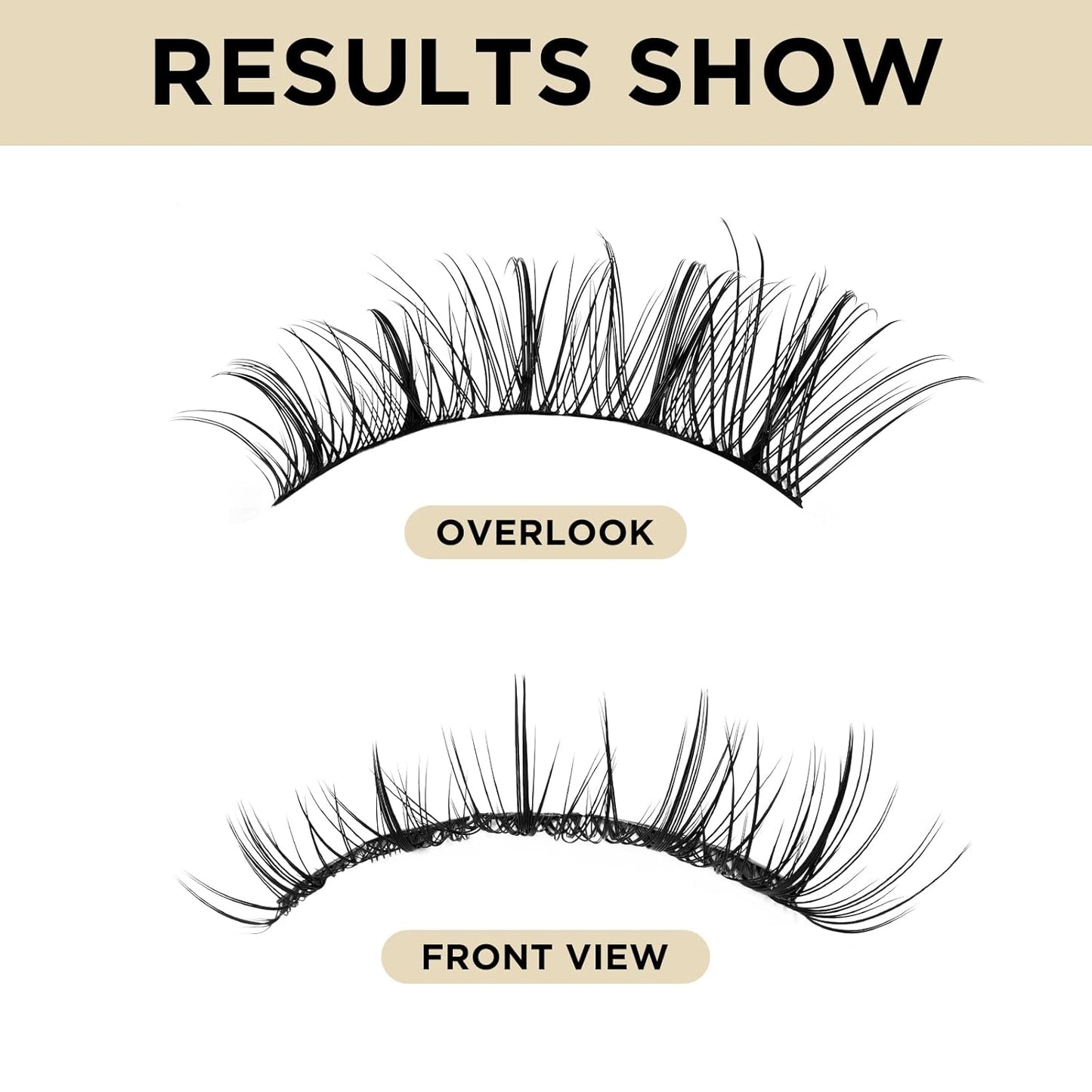 QUEWEL Cluster Lashes 72 Pcs Wide Stem Individual Lashes C/D Curl 8-16mm Length DIY Eyelash Extension False Eyelashes Sparkle Styles Soft for Personal Makeup Use at Home (Sparkle-D-MIX8-16)