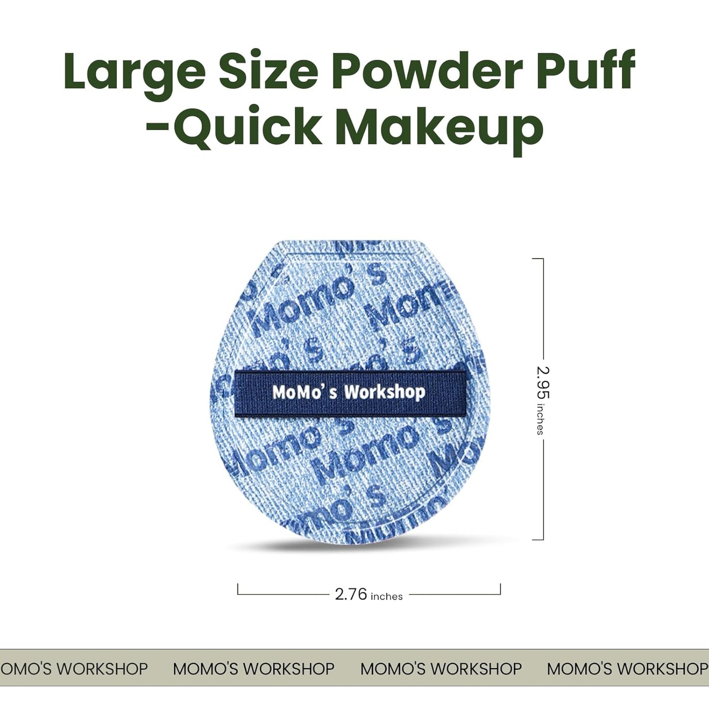 Momo's Workshop Makeup Sponge for Foundation, Soft Makeup Blending Puff Reusable, Foundation Puff for Natural Finish & Long-lasting 1PCS Blue