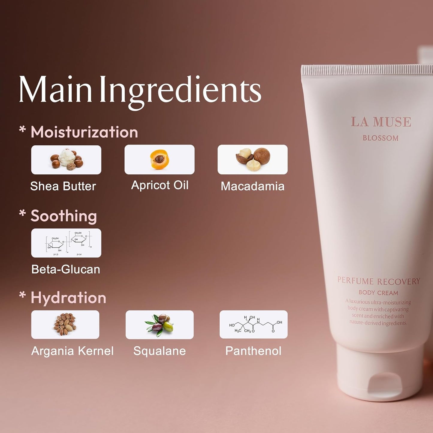 LA MUSE Perfume Body Lotion for Women(Spring Floral) | Body Cream for Women, Dry Skin with Shea Butter, Peptide | Softens & Comforts Sensitive Skin with Silky Smooth Finish, Non-Sticky | 10.14 fl oz