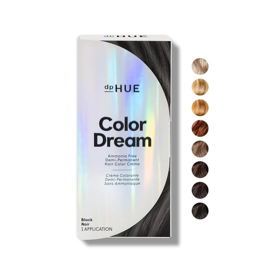 dpHUE Color Dream, Black - Ammonia-Free, Demi-Permanent Hair Color - Lasts 16 Washes - Boosts Shine - Paraben & Sulfate Free, Leaping Bunny Certified