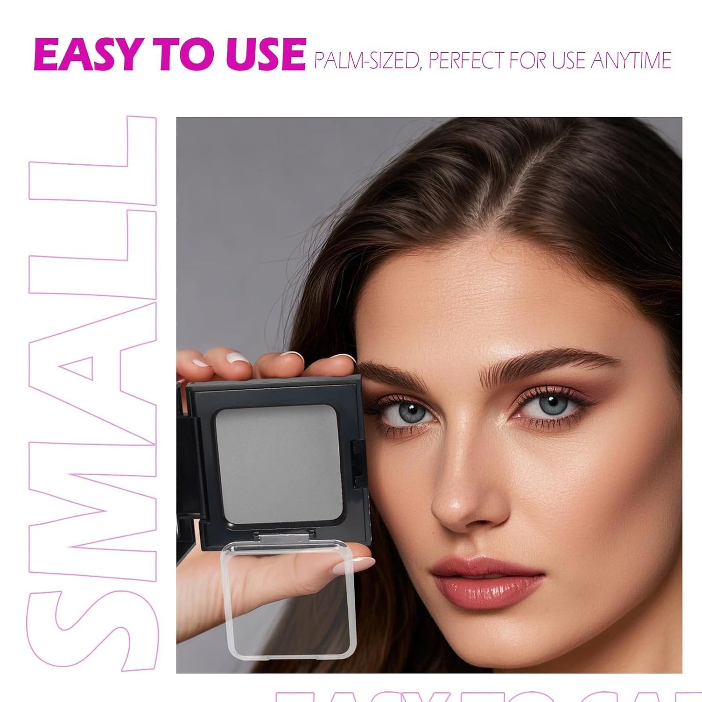 Acomler Root Touch Up Powder, Root Touch Up Hair Color, Talc-Free Hairline Powder for Thinning Hair, Gray Hair Coverage for Women Men, Includes Makeup Brush (Gray, 0.42oz)