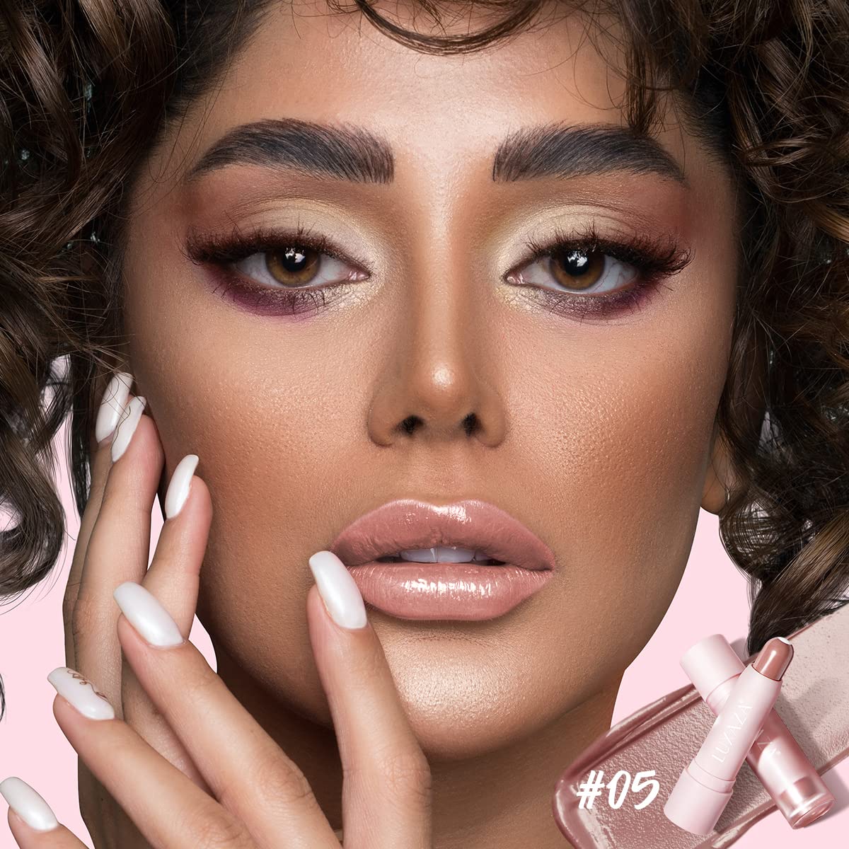 2PCS Tinted Lip Balm Chapstick with Color, Natural Semi - Gloss Finish, Hydrating/Coloring 2 in 1 Moisturizer Lip Stick for Girls & Women #04＋#05