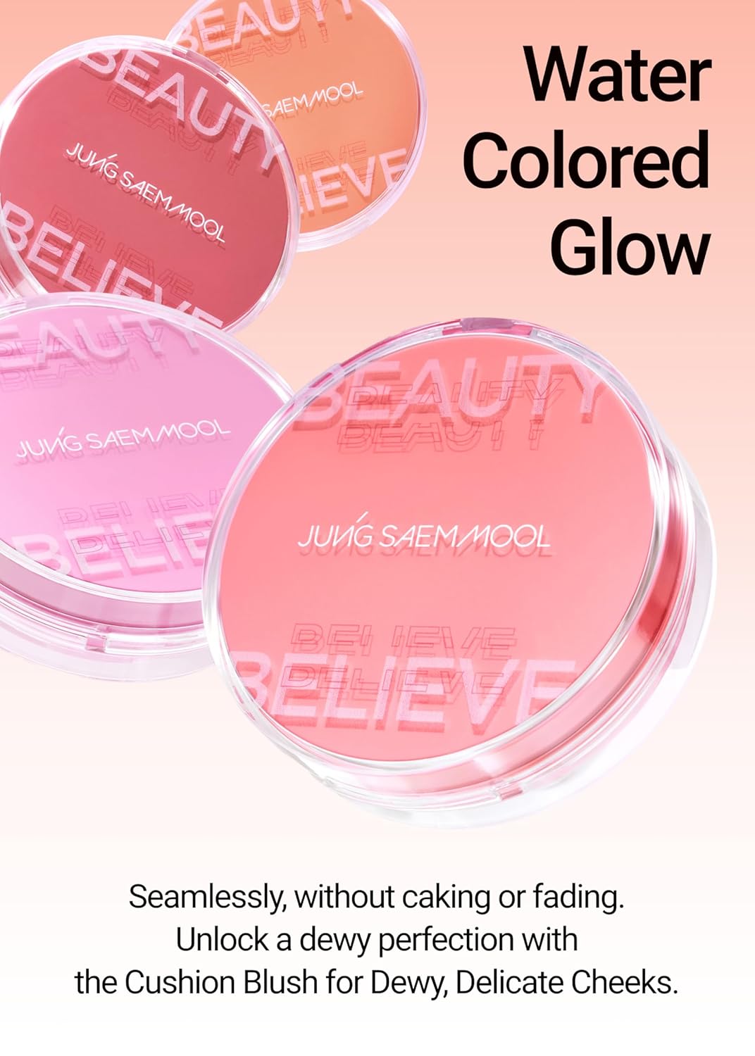 JUNGSAEMMOOL Artist Cushion Blush (Bubbly Pink) | Easy to Blend, Lightweight, Hydrating Cushion Blush for Dewy & Glowing Cheeks
