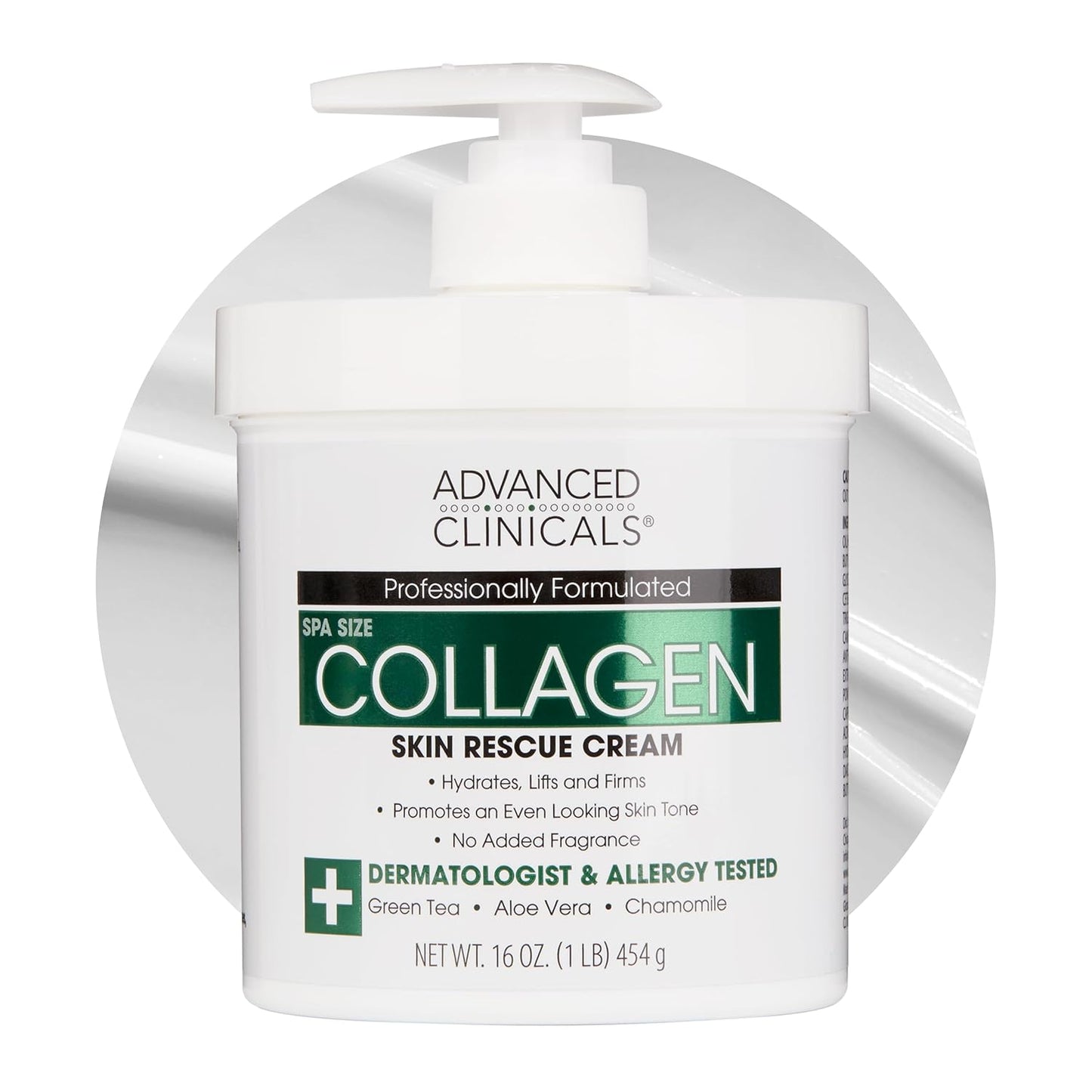 Advanced Clinicals Collagen Cream Body Lotion & Face Moisturizer W/Vitamin E | Skincare Moisturizing Collagen Lotion For Women, Men, Hand, & Neck Improves Look Of Crepey Skin & Uneven Dry Skin, 16Oz