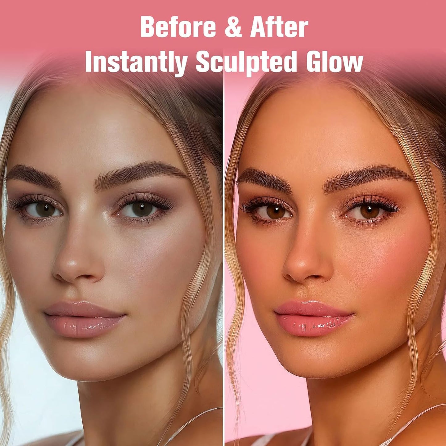 8 Colors Face Matte Blush Palette Shading Blusher - Buildable Facial Cheek Blusher Contour Bronzing Pressed Powder Makeup Pallet Women Gift Set (8 Colors Face Blush Palette)