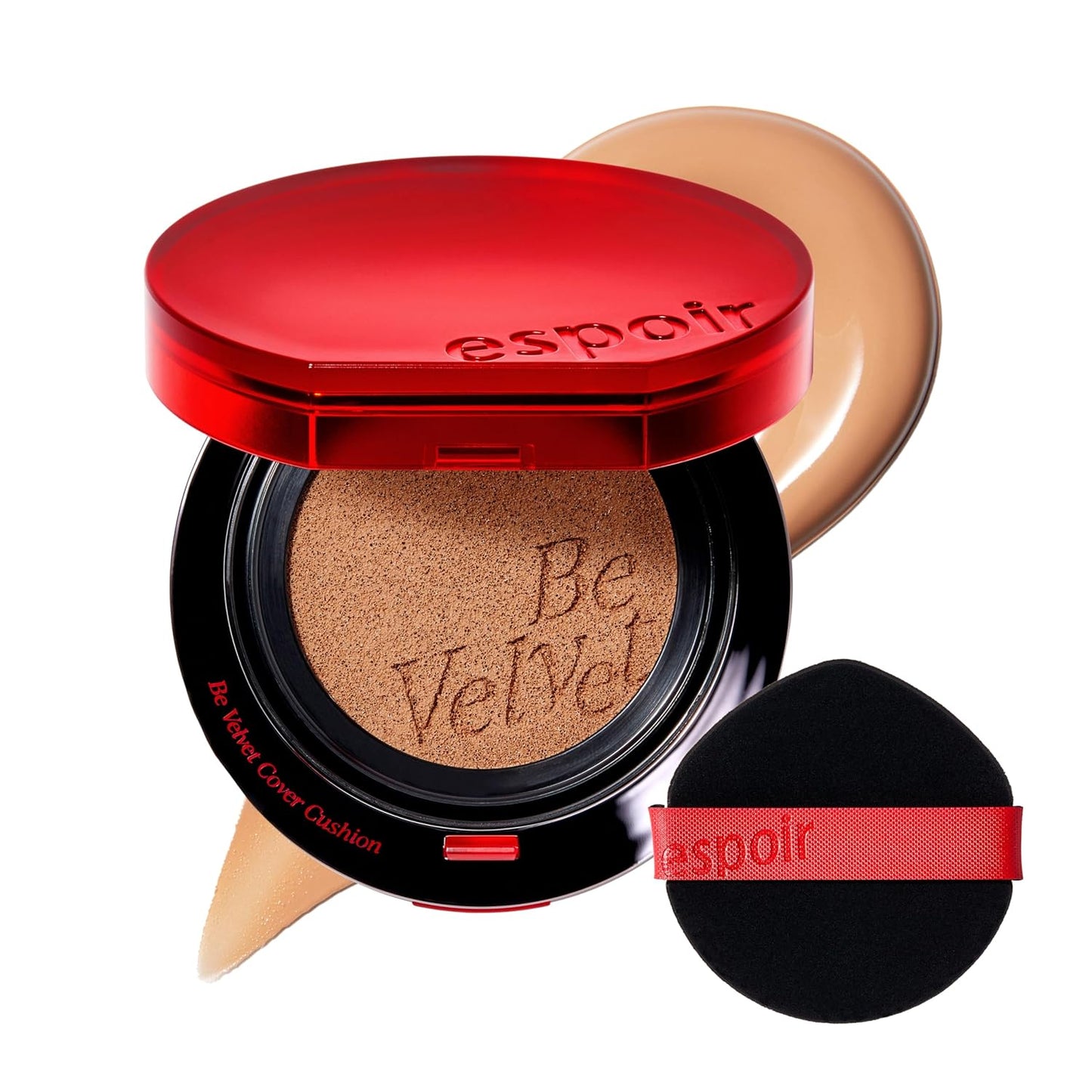 espoir [NEW] Be Velvet Cushion Foundation | Quick and Easy Coverage with Long-lasting Color by Zero Oxidation (#28 Ginger, 0.46 Ounce (Pack of 1))