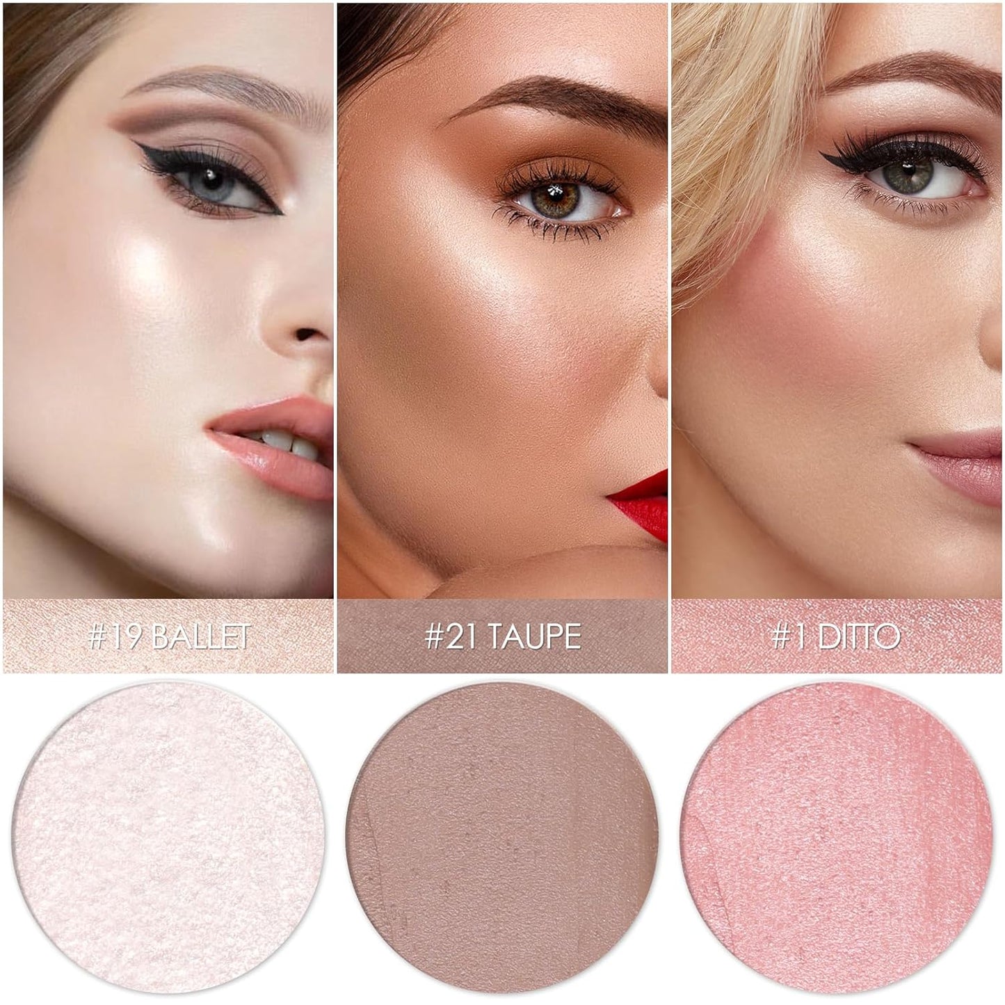 3 Pcs FAIR-COOL Contour Stick Set,Cream Blush & Highlighter Bronzer Pen,Long Lasting & Smooth Natural Face Contouring Illuminator,Professional Makeup Kit for All Skin