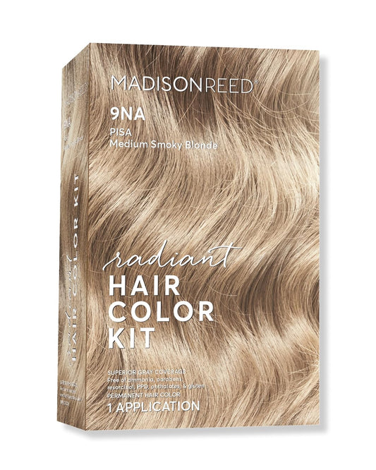 Madison Reed Radiant Hair Color Kit | 9NA Medium Cool Blonde with Ash Undertones (Pisa Blonde) for 100% Gray Hair Coverage | Dimensional Permanent Hair Dye | PPD-Free & Ammonia-Free | 1 Pack