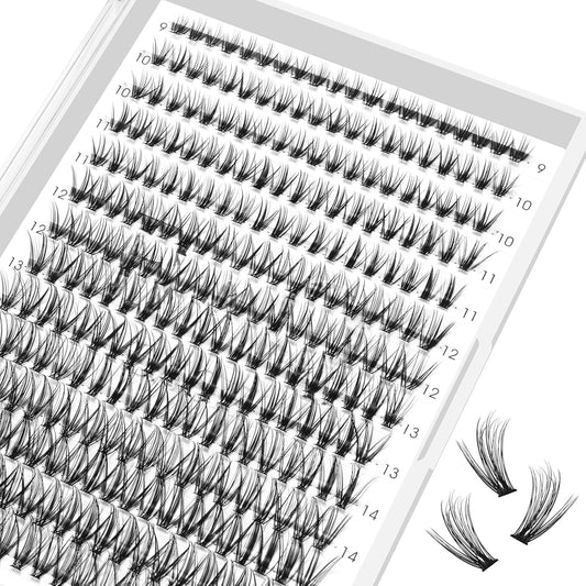 B&Q Lash Clusters 30D-D-9-16MIX 280 Clusters Manga Lashes False Eyelash Lash Extensions Individual Lashes Cluster DIY Eyelash Extensions at Home (30D-D,9-16MIX)