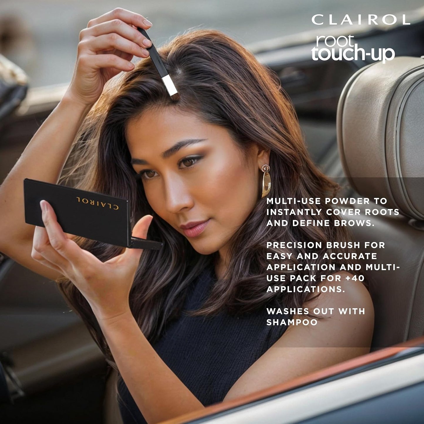 Clairol Root Touch-Up Temporary Concealing Powder, Black Hair Color, Pack of 1