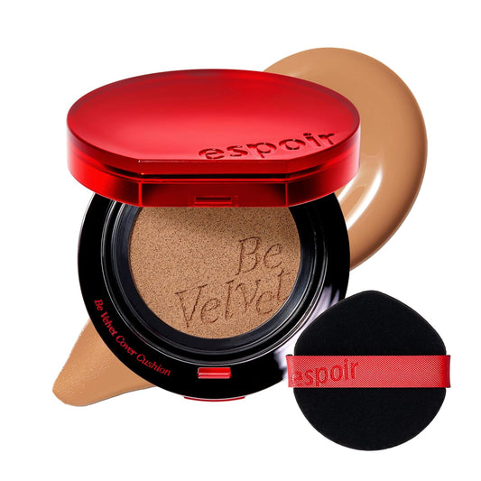 espoir [NEW] Be Velvet Cushion Foundation | Quick and Easy Coverage with Long-lasting Color by Zero Oxidation (#32 Cinnamon, 0.46 Ounce (Pack of 1))