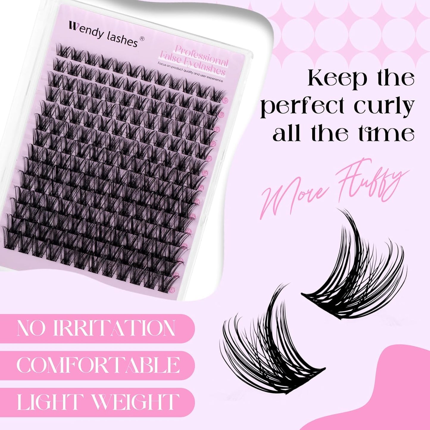 Individual Lashes DIY Matte Black Lashes Cluster Nature Eyelash Extensions Cluster Eyelashes,LC02,10-18mm